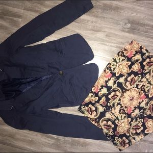 Floral pencil skirt 🌹🌺 suit matching set